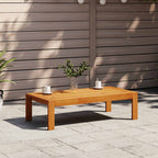 Mesa de jardín madera maciza de acacia 100x50x27 cm