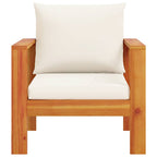 Sillón de jardín con cojines madera maciza de acacia