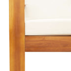 Sillón de jardín con cojines madera maciza de acacia