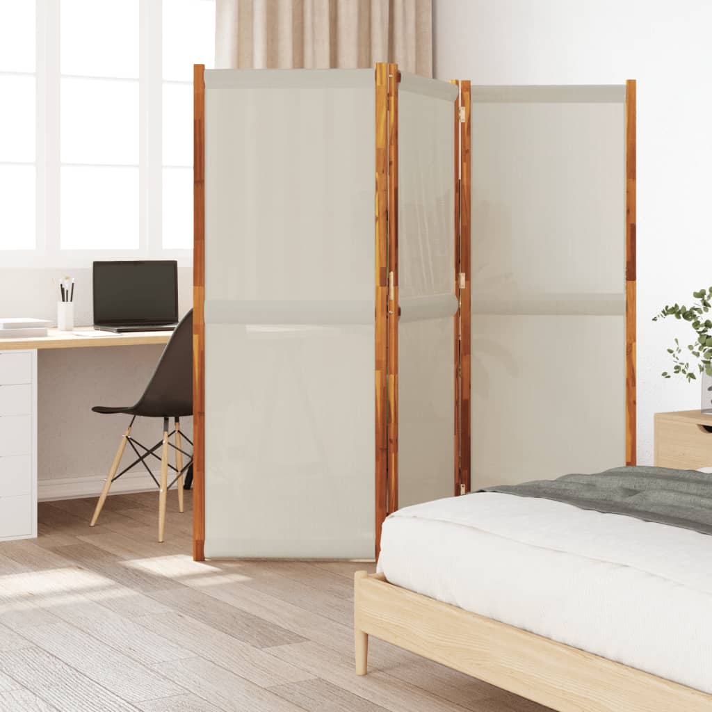 Biombo divisor de 3 paneles azul oscuro 210x180 cm