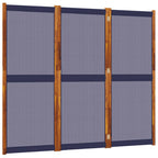 Biombo divisor de 3 paneles azul oscuro 210x180 cm