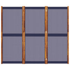 Biombo divisor de 3 paneles azul oscuro 210x180 cm