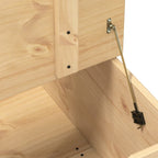 Caja de almacenaje Corona madera maciza de pino 78x78x45 cm