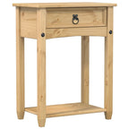Mesa consola Corona madera maciza de pino 55x35x73 cm