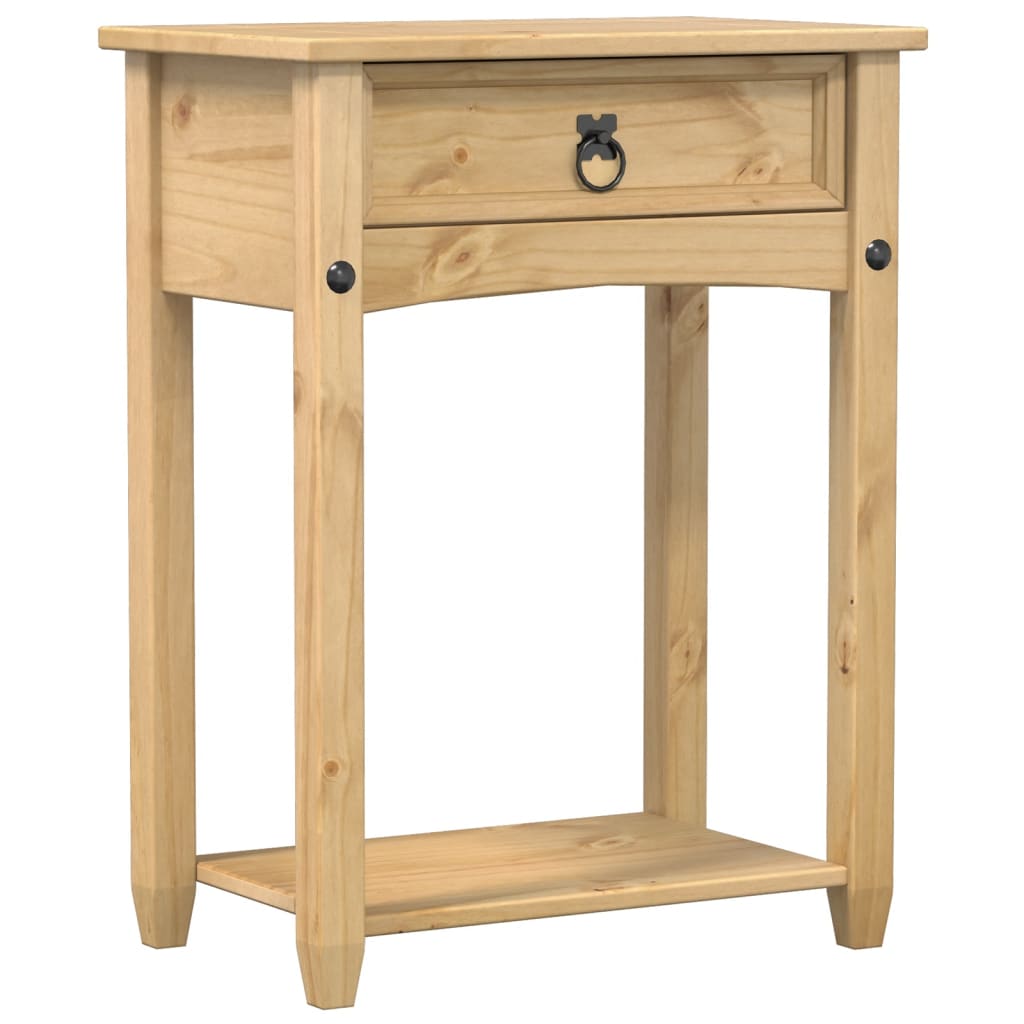 Mesa consola Corona madera maciza de pino 55x35x73 cm
