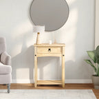 Mesa consola Corona madera maciza de pino 55x35x73 cm