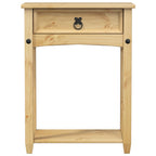 Mesa consola Corona madera maciza de pino 55x35x73 cm