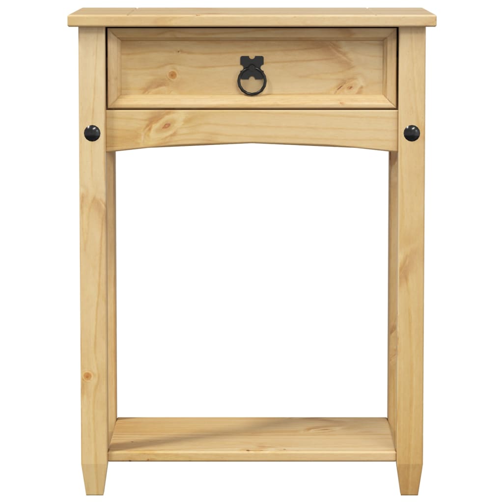 Mesa consola Corona madera maciza de pino 55x35x73 cm