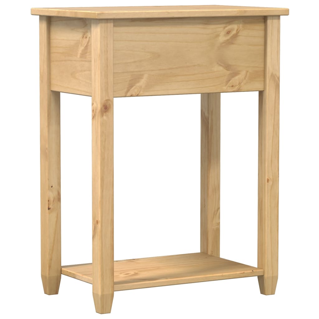 Mesa consola Corona madera maciza de pino 55x35x73 cm
