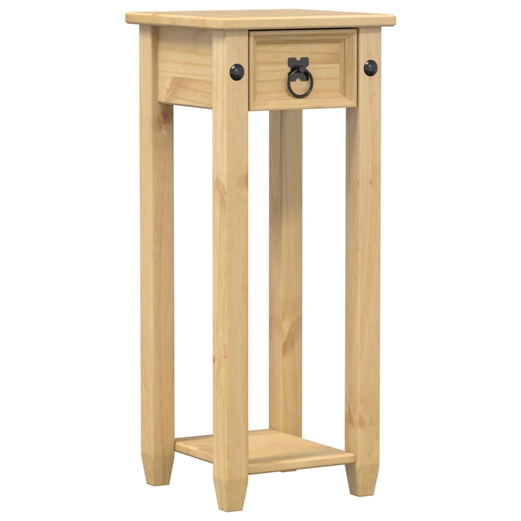 Jardinera Corona madera maciza de pino 30x30x73 cm