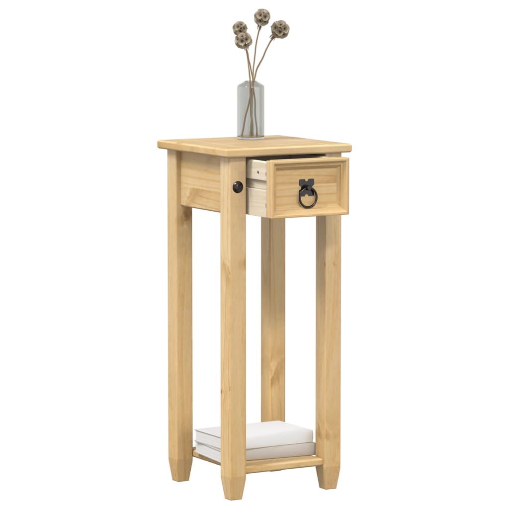 Jardinera Corona madera maciza de pino 30x30x73 cm