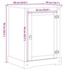 Mueble HiFi Corona madera maciza de pino 60x50x82 cm