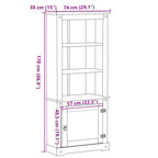 Aparador Corona madera maciza de pino 74x38x170 cm