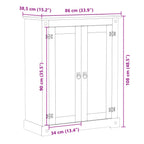 Zapatero Corona madera maciza de pino 86x38,5x108 cm