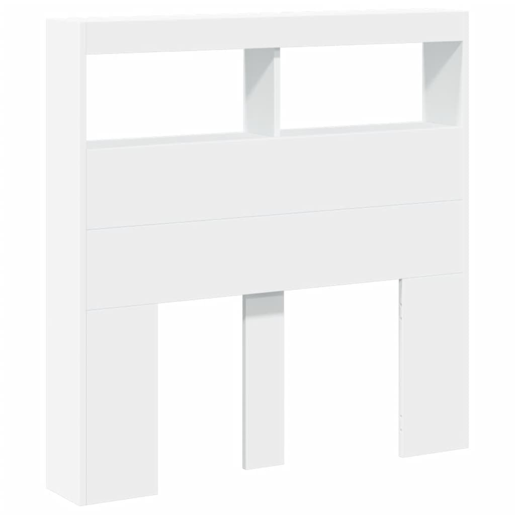 Cabecero de cama con LED blanco 100x17x102 cm