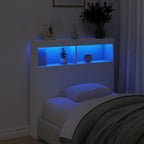 Cabecero de cama con LED blanco 100x17x102 cm