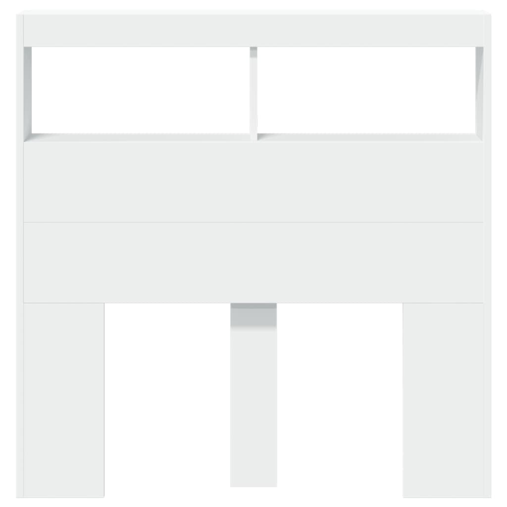 Cabecero de cama con LED blanco 100x17x102 cm