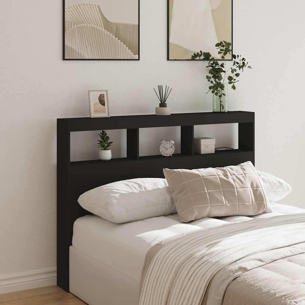 Cabecero de cama con LED blanco 100x17x102 cm
