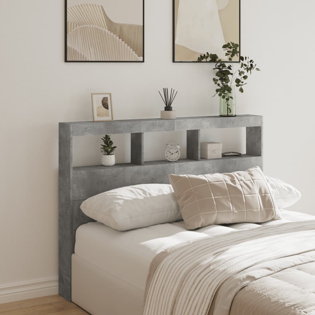 Cabecero de cama con LED blanco 100x17x102 cm