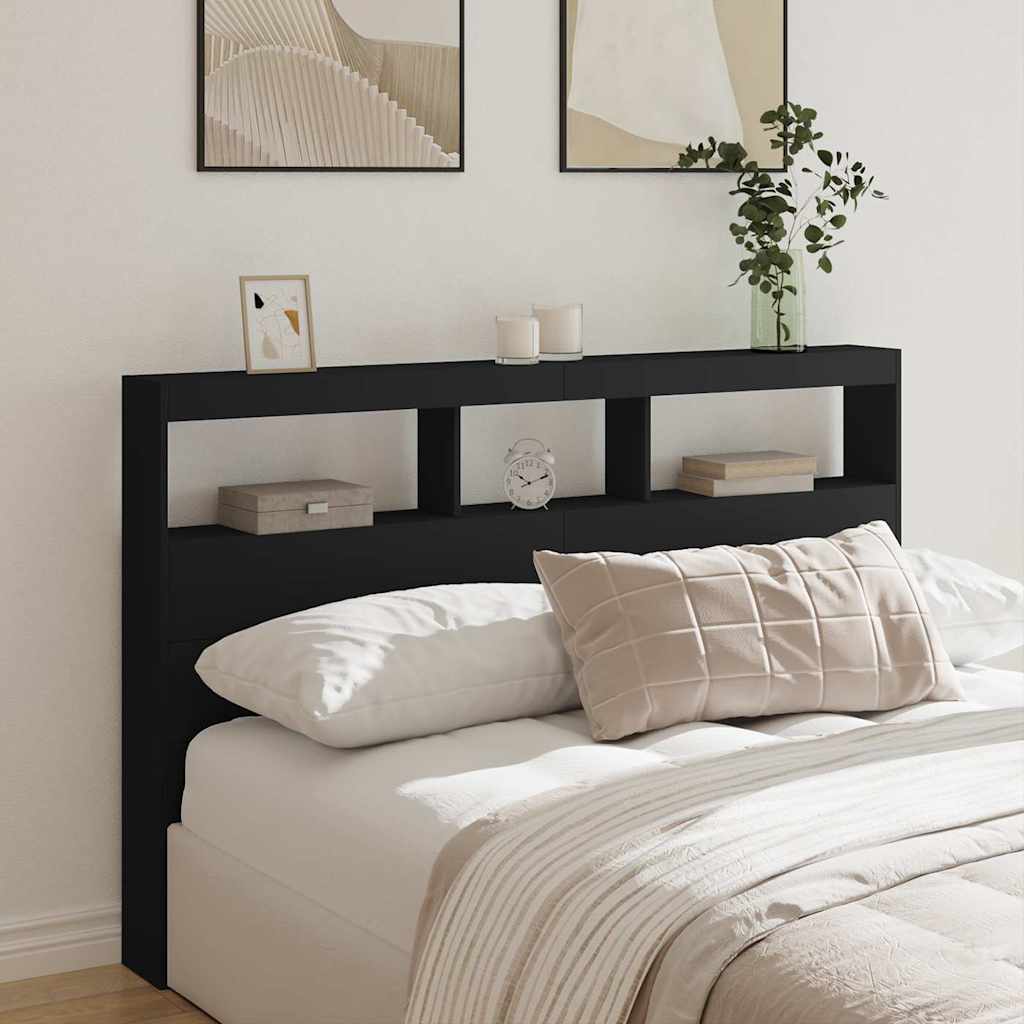 Cabecero de cama con LED blanco 100x17x102 cm