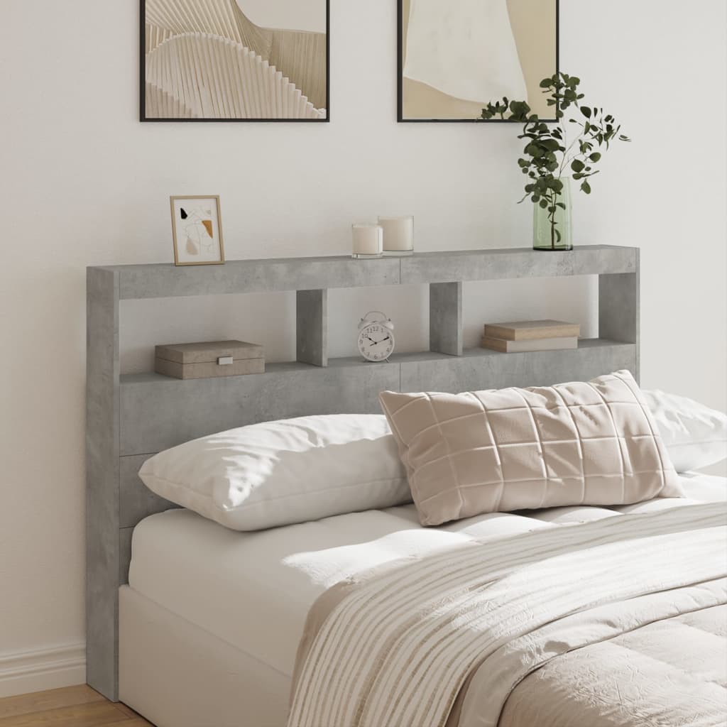 Cabecero de cama con LED blanco 100x17x102 cm