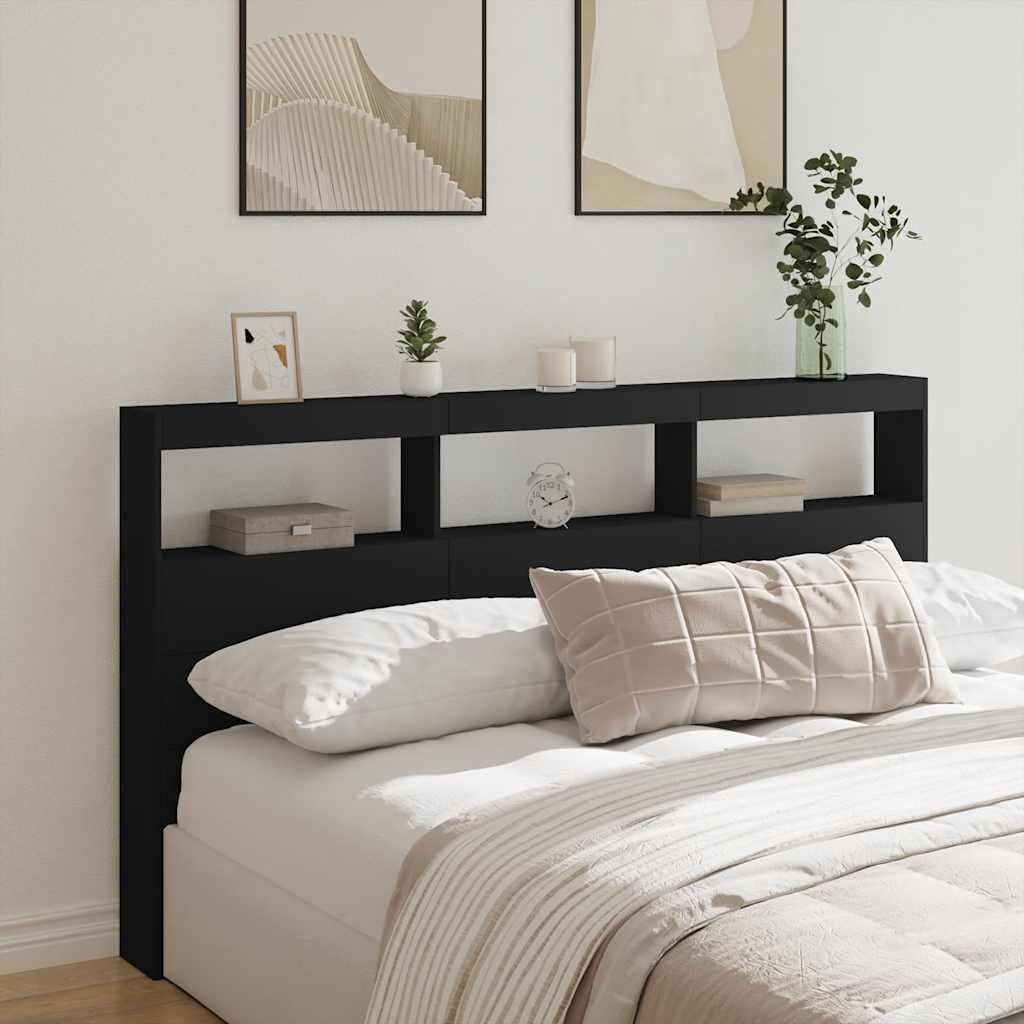 Cabecero de cama con LED blanco 100x17x102 cm