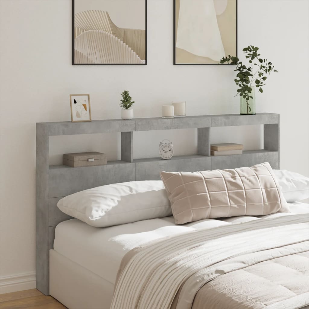Cabecero de cama con LED blanco 100x17x102 cm
