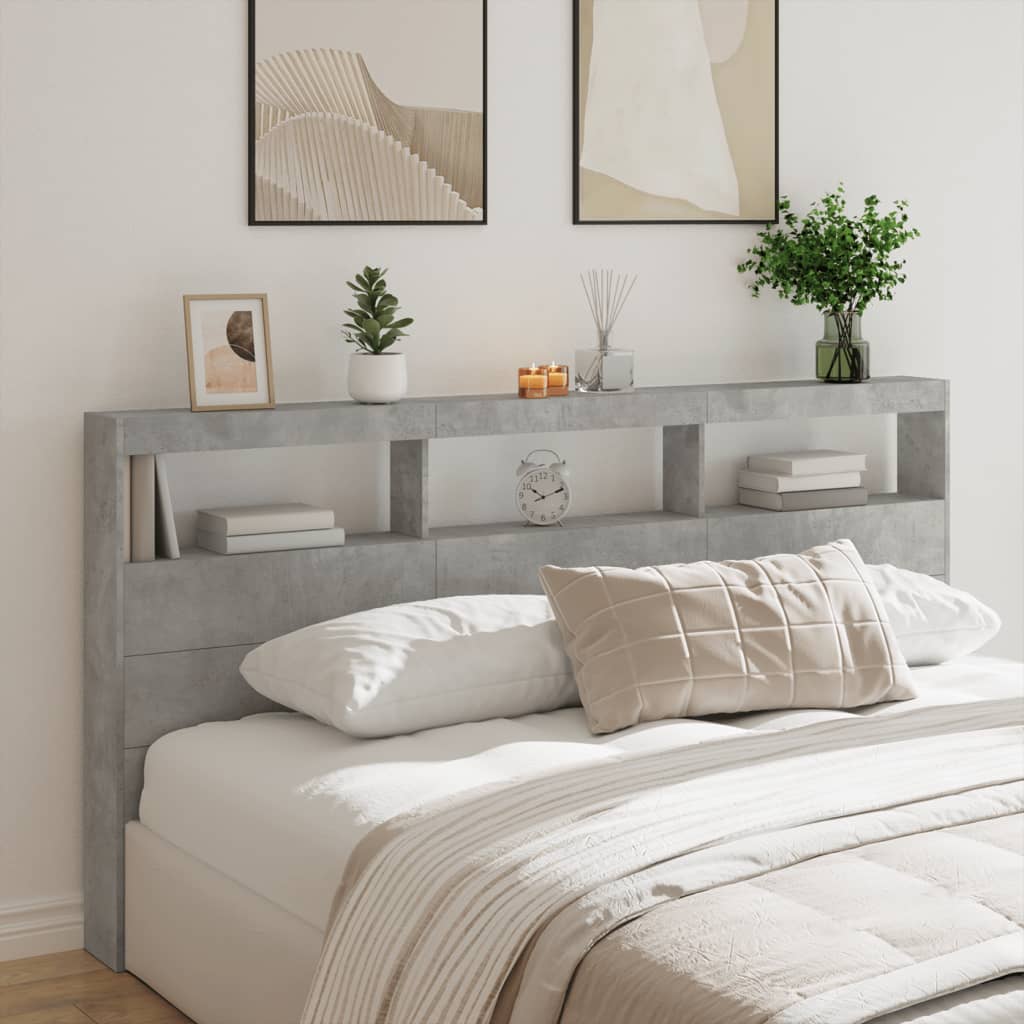 Cabecero de cama con LED blanco 100x17x102 cm