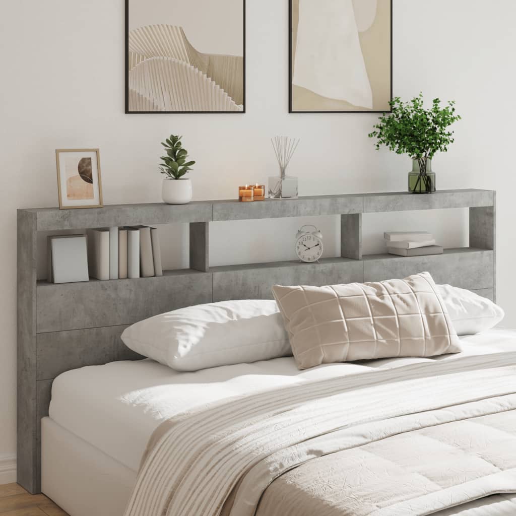 Cabecero de cama con LED blanco 100x17x102 cm