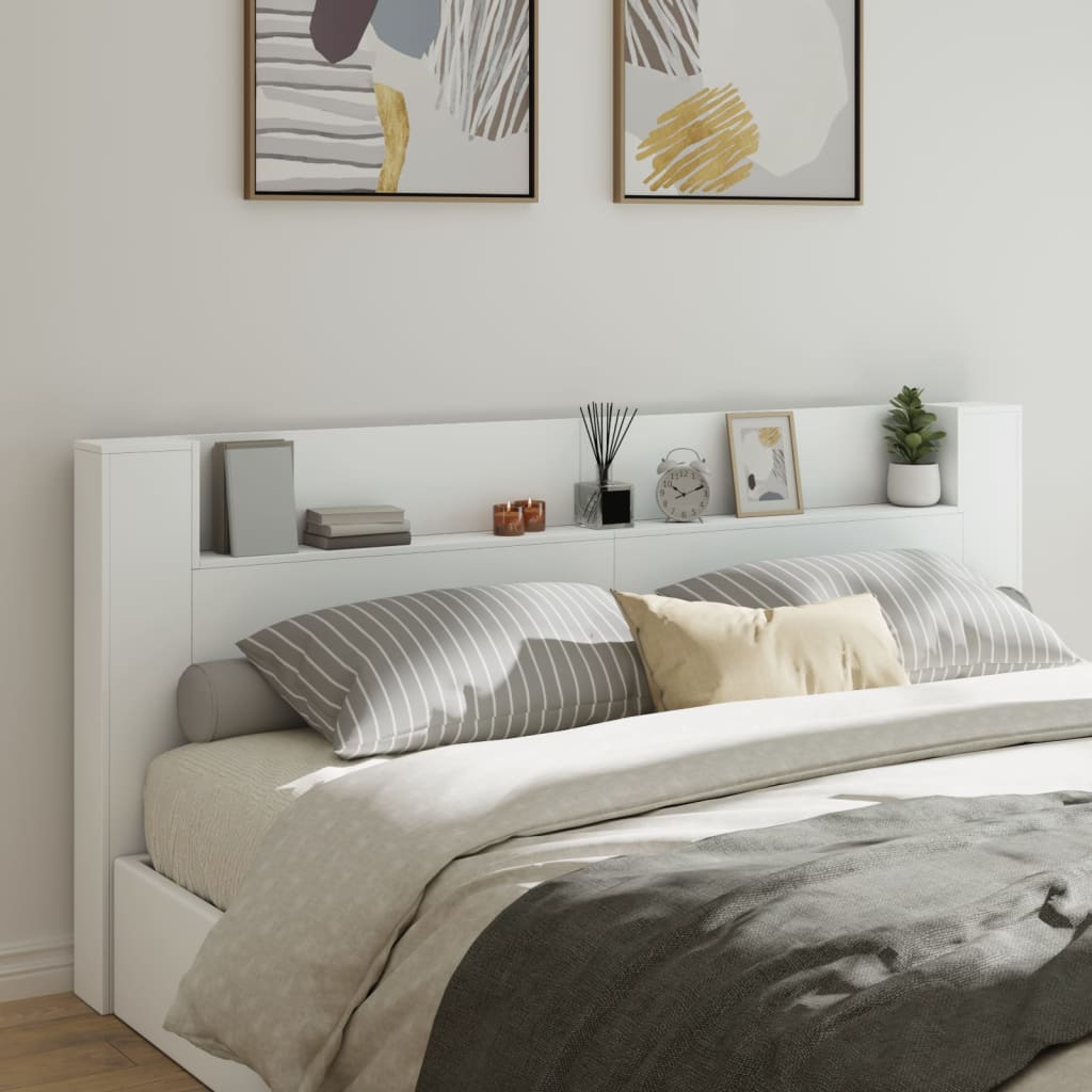 Cabecero de cama con LED blanco 100x17x102 cm