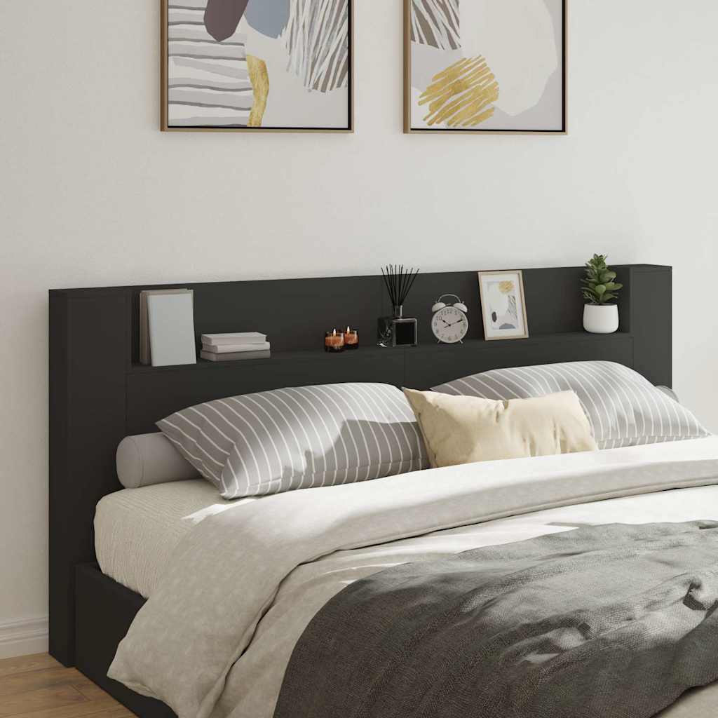 Cabecero de cama con LED blanco 100x17x102 cm