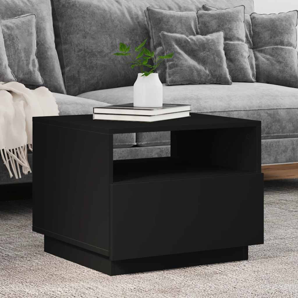 Mesa de centro con luces LED blanco 100x100x31 cm