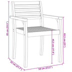 Sillas de jardín 2 uds madera maciza de acacia 59x55x85 cm
