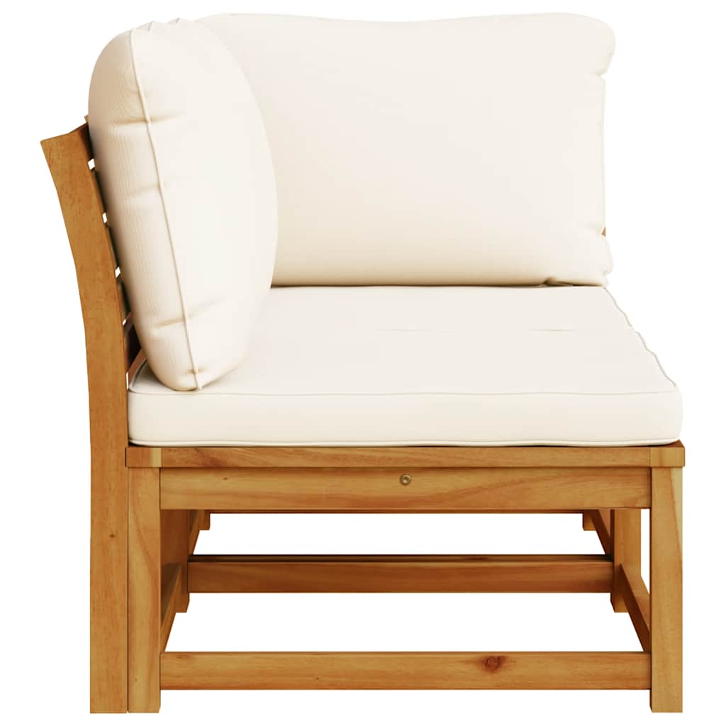 Set de muebles de jardín 2 piezas con cojines madera acacia