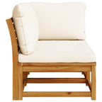 Set de muebles de jardín 2 piezas con cojines madera acacia