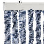Cortina antimoscas chenilla azul y blanco 100x200 cm