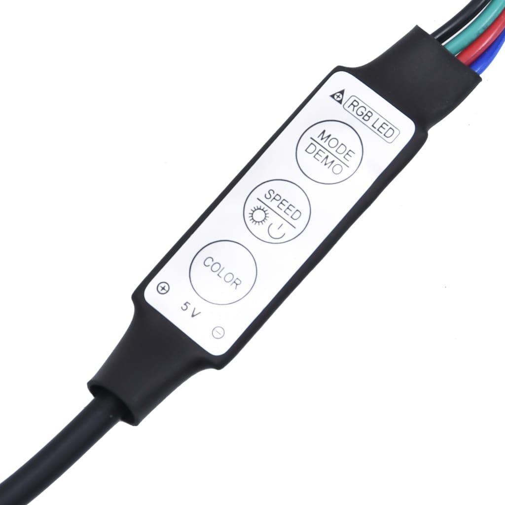 Mueble de pared de TV con luces LED 7 piezas blanco