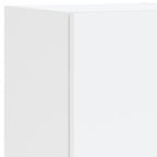 Mueble de pared de TV con luces LED 7 piezas blanco