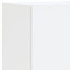 Mueble de pared de TV con luces LED 8 piezas blanco