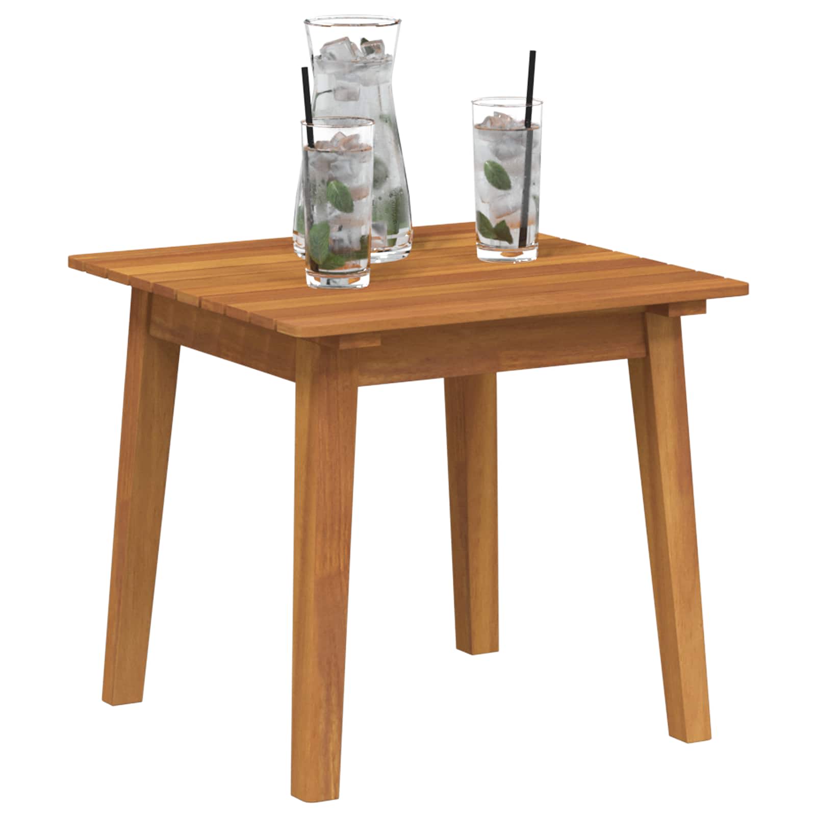 Mesa lateral Marrón Madera de Acacia Sólida