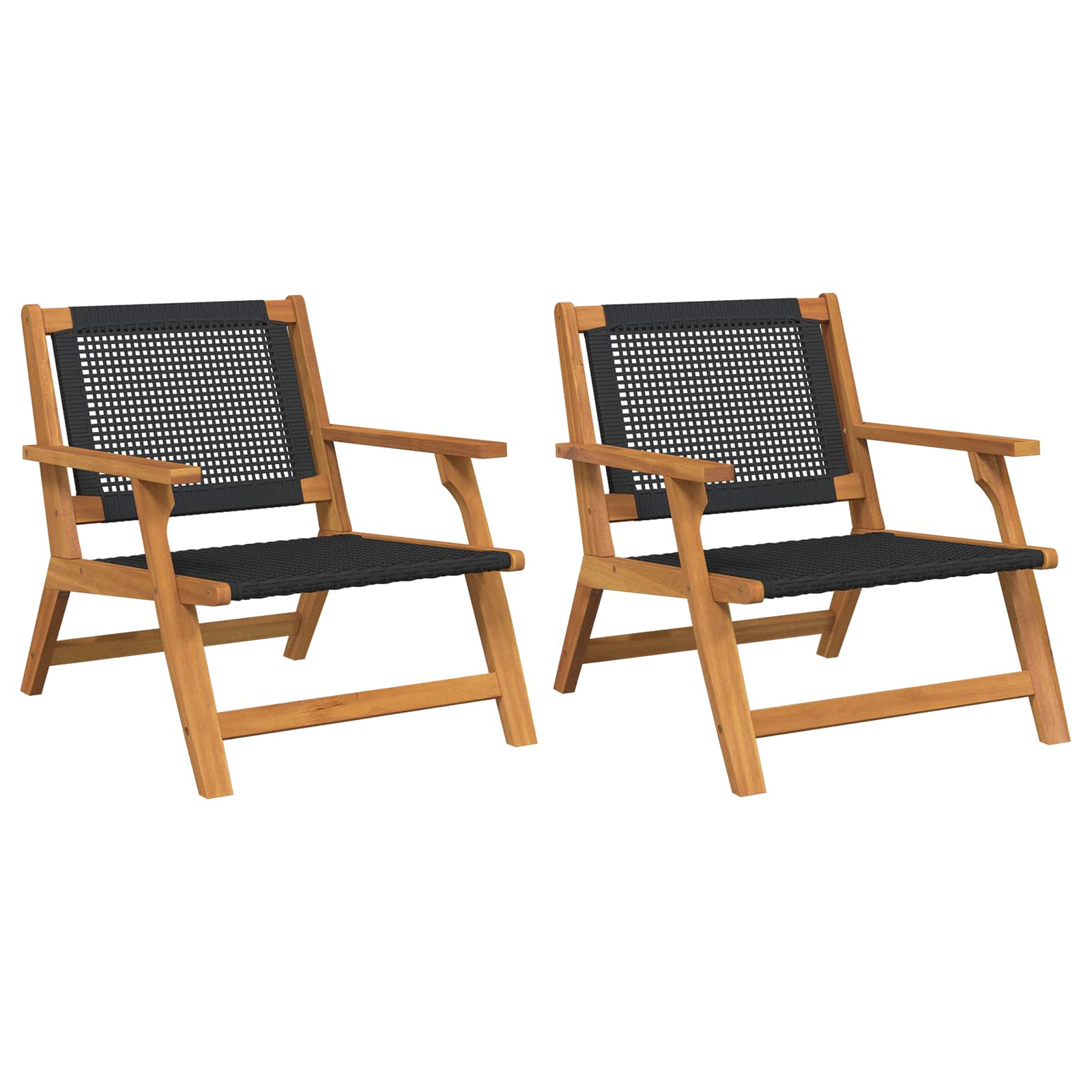 2-piece garden furniture set Black 67 x 78 x 73 cm