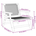 Muebles de jardín 2 pcs Negro 67 x 78 x 73 cm