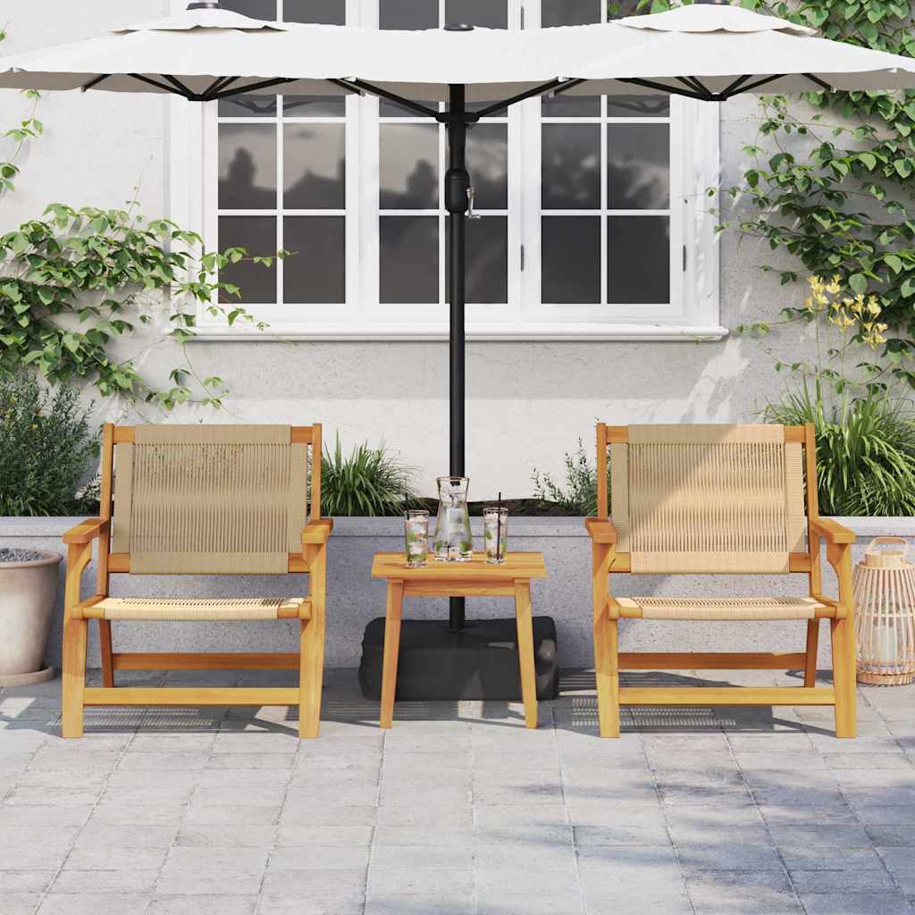 Muebles de jardín 2 pcs Beige 67 x 76 x 73 cm