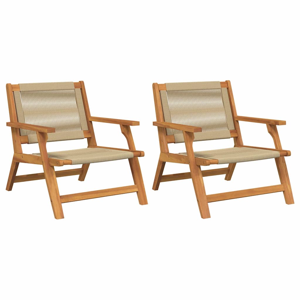 Muebles de jardín 2 pcs Beige 67 x 76 x 73 cm