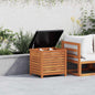 Arcón de jardín madera maciza abeto 150x50x56,5 cm