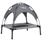 Cama para perros con dosel antracita tela oxford y acero