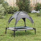 Cama para perros con dosel antracita tela oxford y acero