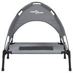 Cama para perros con dosel antracita tela oxford y acero