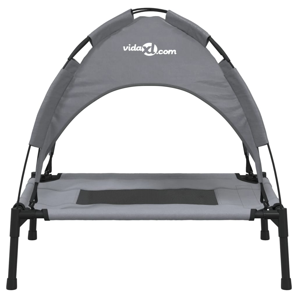 Cama para perros con dosel antracita tela oxford y acero