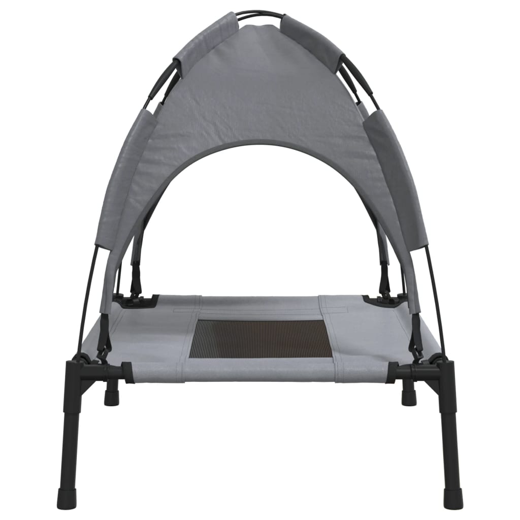 Cama para perros con dosel antracita tela oxford y acero